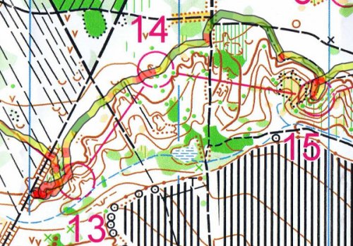 Trace CO Dourdan balise 13-15