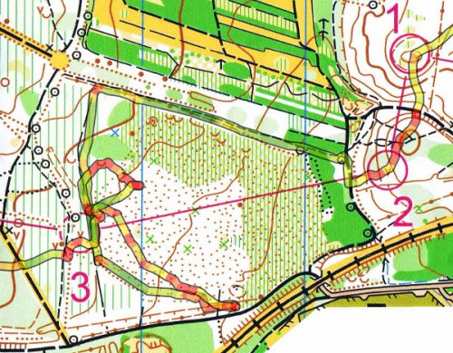 Trace CO Dourdan balise 2-3